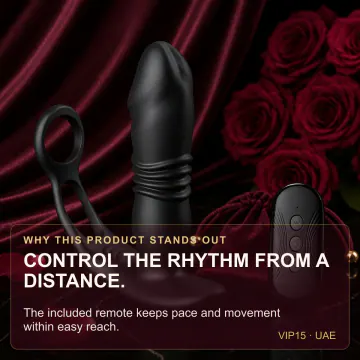 Rechargeable Remote-Control Vibrating Telescopic Dildo VIP15 product image view 2
