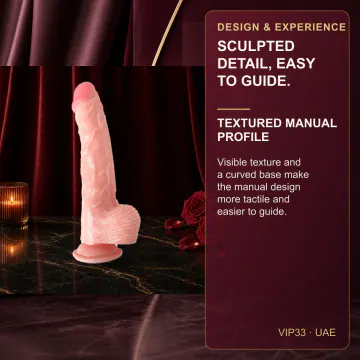 Bagged Manual Dildo - Skin/Black VIP33 product image view 3