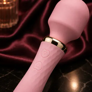 Rechargeable Pink Vibrator Wand VIP09 product image view 6