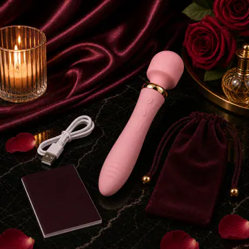 Rechargeable Pink Vibrator Wand VIP09 product image view 7